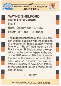 1991 Regina NZRFU 1st Edition #79 Wayne Shelford Back